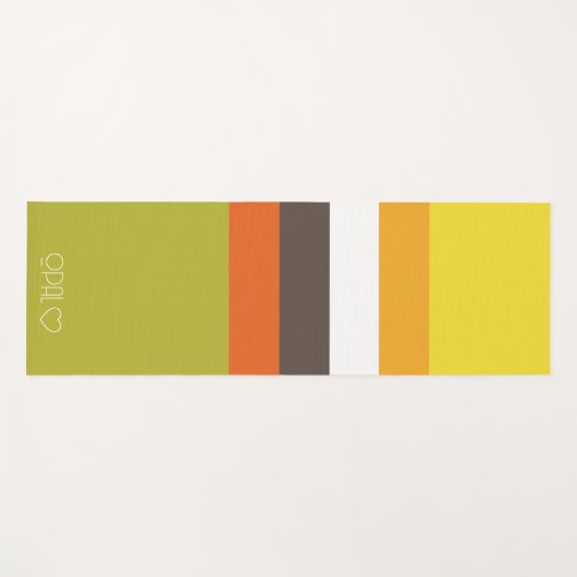 色パーソナライズされたモノグラムの帯 ヨガマット (正面(横))