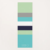 色パーソナライズされたモノグラムの帯 ヨガマット (正面)