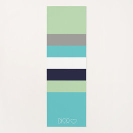 色パーソナライズされたモノグラムの帯 ヨガマット