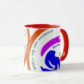 色パーソナライズされた付き素晴らし抽象芸術スワールアート マグカップ (正面右)