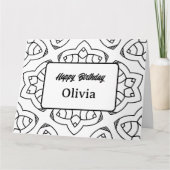 色パーソナライズされた付けグリーティングカード(15) カード (正面)