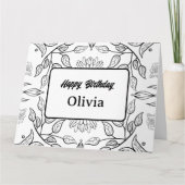 色パーソナライズされた付けグリーティングカード(38) カード (正面)