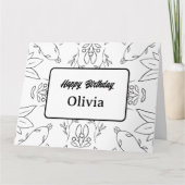 色パーソナライズされた付けグリーティングカード(41) カード (正面)