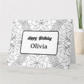 色パーソナライズされた付けグリーティングカード(47) カード (正面)