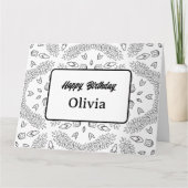 色パーソナライズされた付けグリーティングカード(64) カード (正面)