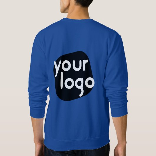 色パーソナライズされた付モダンけ従業員名とロゴ スウェットシャツ (裏面)