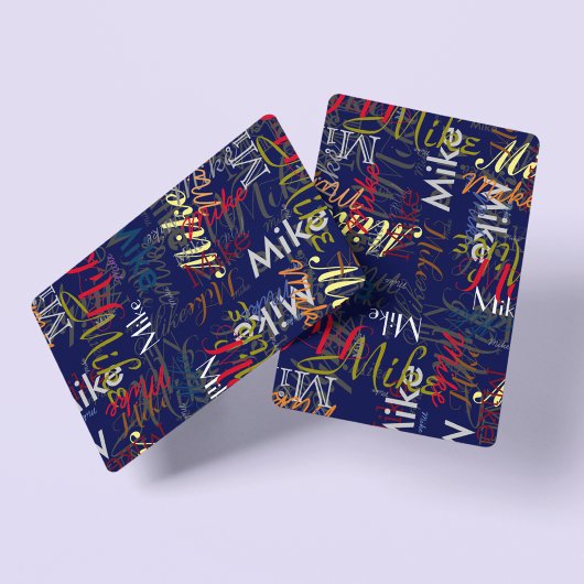 色パーソナライズされた名の作成 トランプ