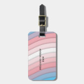 色パーソナライズされた数々のと黒 ラゲッジタグ (正面縦)