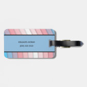 色パーソナライズされた数々のと黒 ラゲッジタグ (裏面横)