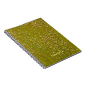 色パーソナライズされた数々の緑花模様 ノートブック (右側)