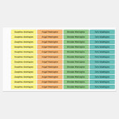 色パーソナライズされた文字新学期服 ラベル (シート)