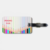 色パーソナライズされた鉛筆パーソナライズされた ラゲッジタグ (裏面横)