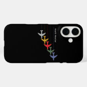 色パーソナライズされた飛行機 Case-Mate iPhoneケース (裏面 (横))