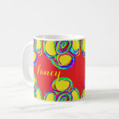 色ファンシー塗りマグ コーヒーマグカップ (正面左)