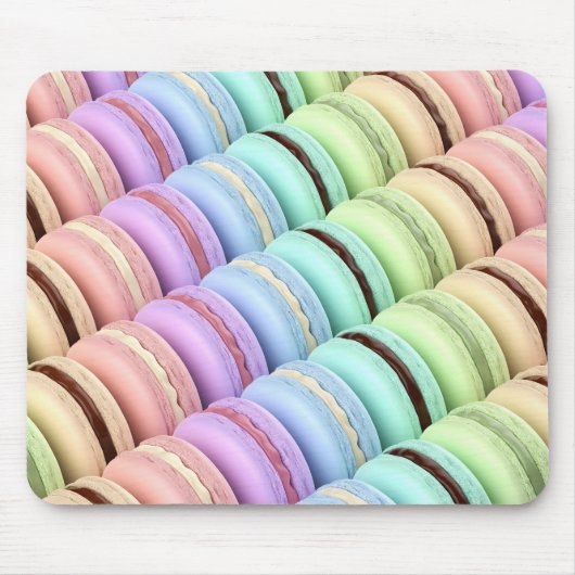 色フランスのと味の違う付いたマカロン マウスパッド (正面)