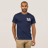 色フランスの変なブルドッグ Tシャツ (正面フル)