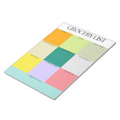 色ブロックはっきりした食料品リスト ノートパッド (アングル)