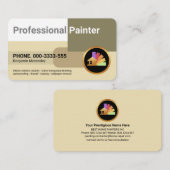 色ブロックスタイリッシュパターンのペイント 名刺 (正面/裏面)