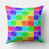 色ブロックモダン抽象芸術パターン クッション (裏面)