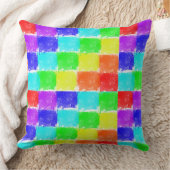 色ブロックモダン抽象芸術パターン クッション (ブランケット)