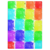 色ブロックモダン抽象芸術パターン クリップボード (裏面)