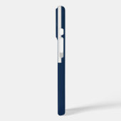 色ブロック付き青ストライプ色と白のオプション Case-Mate iPhoneケース (裏面 / 左)