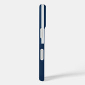 色ブロック付き青ストライプ色と白のオプション Case-Mate iPhoneケース (裏面 / 右)