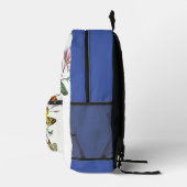 色ブロック蝶パープルブルー プリントバックパック (右)