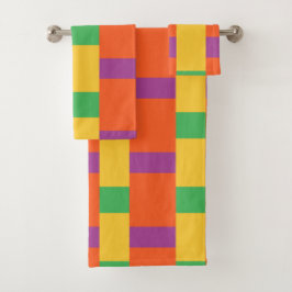 色ブロック バスタオルセット