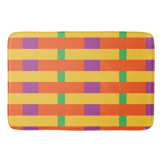 色ブロック バスマット (正面)