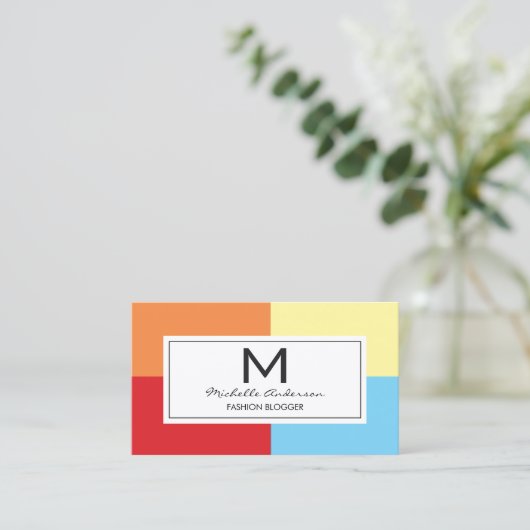 色ブロック 名刺 (スタンド正面)