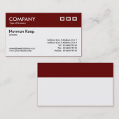 色ヘッダー-暗いあずき色v2 名刺 (正面/裏面)