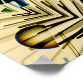 色ベージュの色合いで ポスター (角)