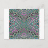 色ホロ数々のグラム蝶フラクタル抽象芸術 ポストカード (正面)
