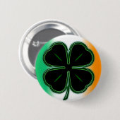 色ボタンで黒いそして緑 缶バッジ (正面&裏面)