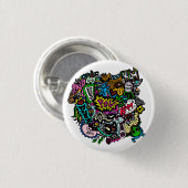 色ボタンのバッジの無秩序 缶バッジ (正面&裏面)