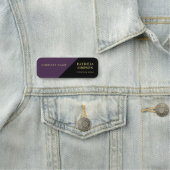 色ポップ・アートのとエレガンスのA：紫と黒 名札 (インサイチュ)