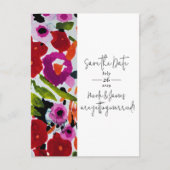 色ポップ・アートののはっきりしたインク水の色の日付を保存 案内ポストカード (正面)