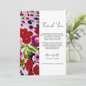 色ポップ・アートののはっきりしたインク色ありがとう 招待状 (スタンド正面)