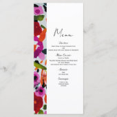 色ポップ・アートののはっきりしたInky Water Color Flowers Menu メニュー (正面)