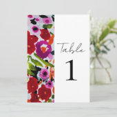 色ポップ・アートのはっきりしたのInky Water色の花結婚の 招待状 (スタンド正面)