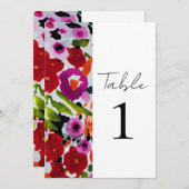 色ポップ・アートのはっきりしたのInky Water色の花結婚の 招待状 (正面/裏面)