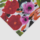 色ポップ・アートのはっきりしたのInky Water色の花結婚の 薄葉紙 (詳細)