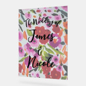 色ポップ・アートのはっきりしたインクの水の色の結婚徴候 アクリルサイン (傾斜)