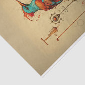 色ポップ・アートの付きお洒落鳥デコレーション 薄葉紙 (詳細)