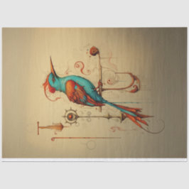 色ポップ・アートの付きお洒落鳥デコレーション 薄葉紙