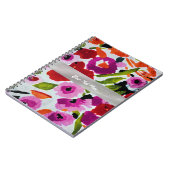 色ポップ・アートの水はっきりした色の花 ノートブック (左側)