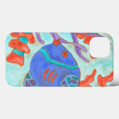 色ポップ・アートの魚 Case-Mate iPhoneケース (裏面 (横))