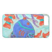 色ポップ・アートの魚 Case-Mate iPhoneケース (裏面(横))