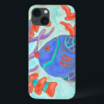 色ポップ・アートの魚 iPhone 13ケース<br><div class="desc">この絵画Nancy Slocumによる海の下の美しい水の生活をキャプチャ。青い海。この写真はリビングルームやキッズルームに色を加える。</div>
